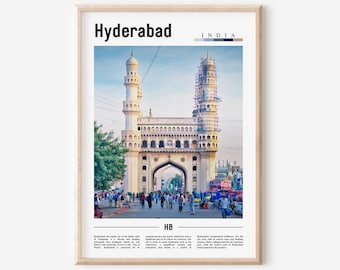 Hyderabad Poster, Hyderabad Print, Hyderabad Wall Art, Asia Print, Asia Poster, Asia Photo, Minimal Travel Poster