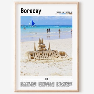Poster di Boracay, Stampa di Boracay, Arte della parete di Boracay, Stampa Asia, Poster Asia, Foto Asia, Poster di viaggio minimo