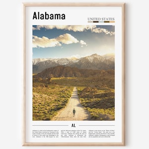Alabama Print, Alabama Poster, Alabama Wall Art, United States Photo, United States Poster, United States Print, Travel Poster