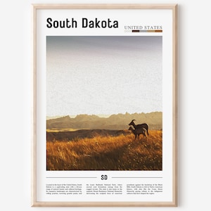 South Dakota Poster, South Dakota Print, South Dakota Wall Art, United States Photo, United States Poster,United States Print