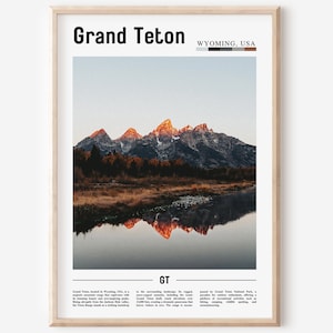 Grand Teton Poster, Grand Teton Print, Grand Teton Wall Art, United States Photo, United States Poster, United States Print, Travel Poster