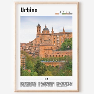 Urbino Print, Urbino Poster, Urbino Wall Art, Italy Poster, Italy Print, Italy Wall Art, Minimal Travel Poster