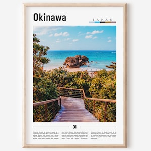 Cartel de Okinawa, impresión de Okinawa, arte de la pared de Okinawa, impresión de Asia, cartel de Asia, foto de Asia, cartel de viaje mínimo