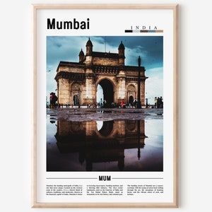 Mumbai Poster, Mumbai Print, Mumbai Wall Art, Asia Print, Asia Poster, Asia Photo, Minimal Travel Poster