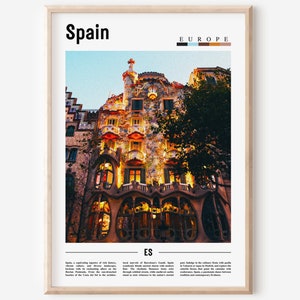 Spain Poster, Spain Print, Spain Wall Art, Spain Photo, Spain Art Print, Spain Art, Minimal Travel Poster, Travel Print