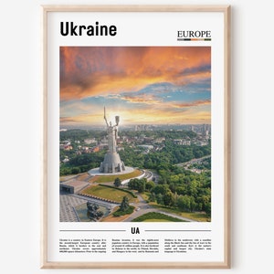 Ukraine Print, Ukraine Poster, Ukraine Wall Art, Oil Painting Poster, Colorful City Print, City Artwork, Travel Artwork, Travel Wall Art