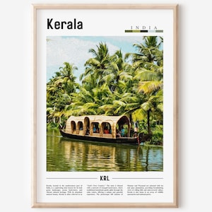 Kerala Poster, Kerala Print, Kerala Wall Art, Asia Print, Asia Poster, Asia Photo, Minimal Travel Poster