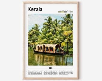 Kerala Poster, Kerala Print, Kerala Wall Art, Asia Print, Asia Poster, Asia Photo, Minimal Travel Poster