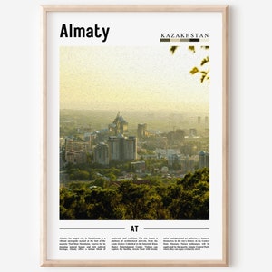 Almaty Poster, Almaty Print, Almaty Wandkunst, Asia Print, Asia Poster, Asia Photo, Minimal Travel Poster