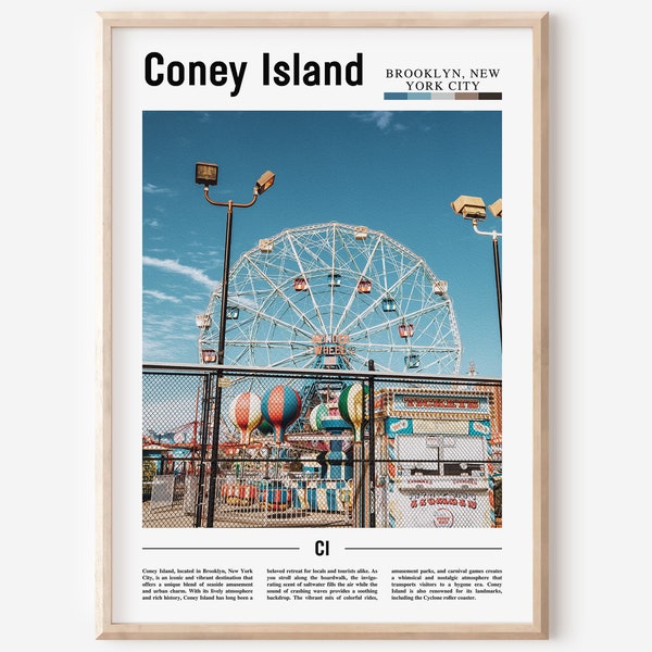 Coney Island Poster, Coney Island Print, Coney Island Wall Art, United States Photo, United States Poster,United States Print