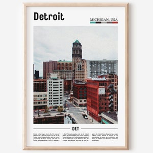 Detroit Print, Detroit Poster, Detroit Wall Art, United States Photo, United States Poster, United States Print, Travel Poster