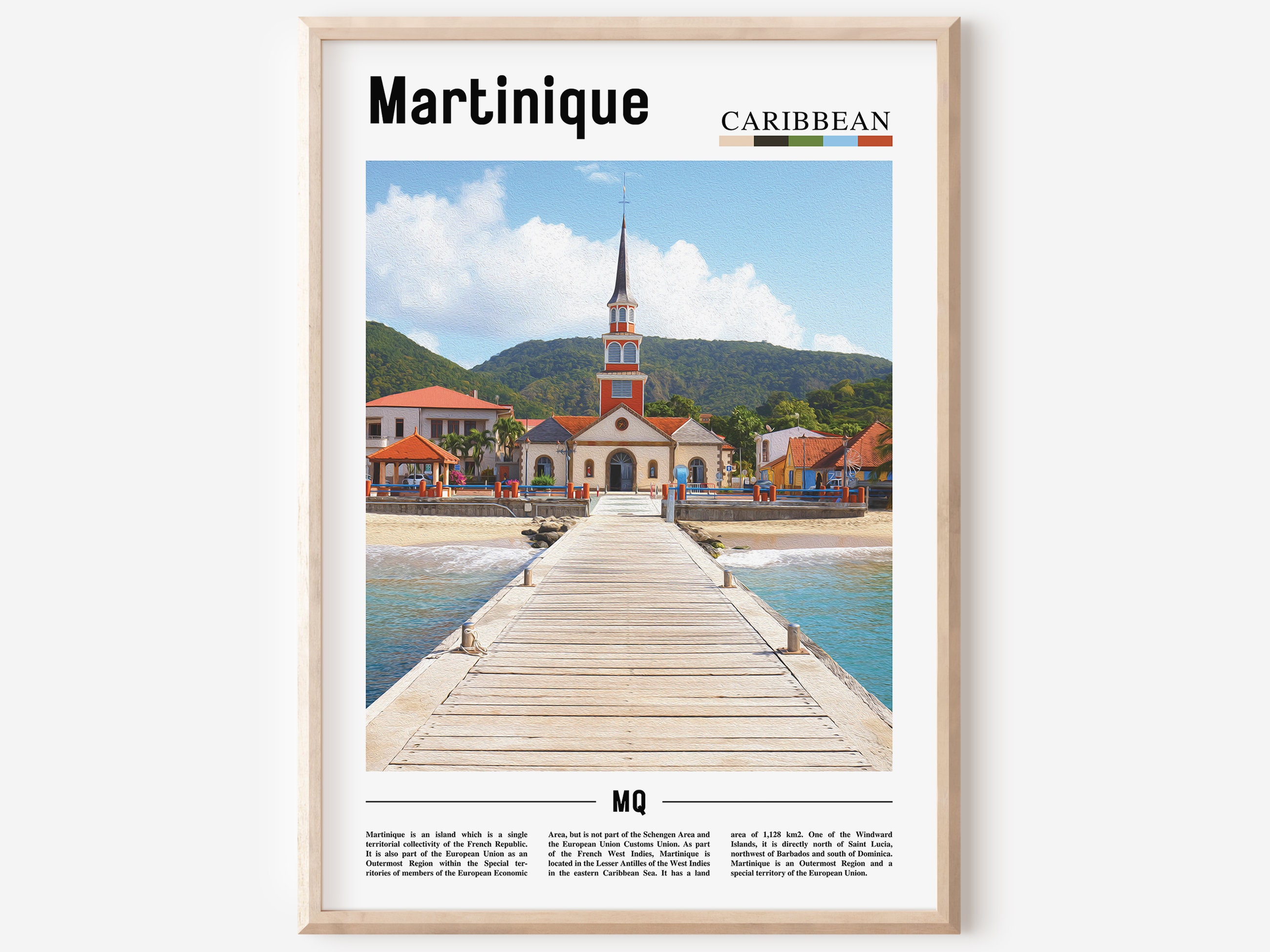 Martinique Print, Martinique Poster, Martinique Wall Art, Oil Painting  Poster, Colorful City Print, City Artwork, Travel Artwork, Travel Art - Etsy, image size:2600x1950