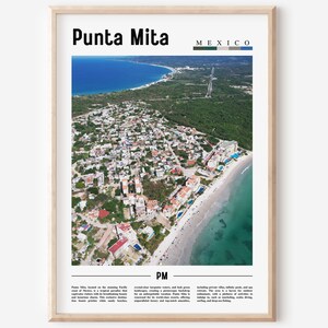 Punta Mita Poster, Punta Mita Print, Punta Mita Wall Art, Minimal Travel Print, Travel Destination, Oil Painting Poster