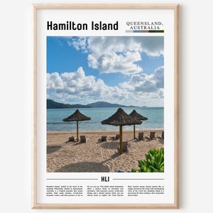 Hamilton Island Poster, Hamilton Island Print, Hamilton Island Wall Art, Minimal Travel Print, Travel Destination, Oil Painting Poster