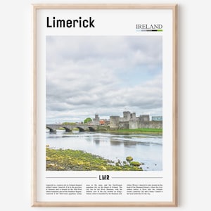 Limerick Print, Limerick Poster, Limerick Wall Art, Oil Painting Poster, Colorful City Print, City Artwork, Travel Artwork, Travel Wall Art