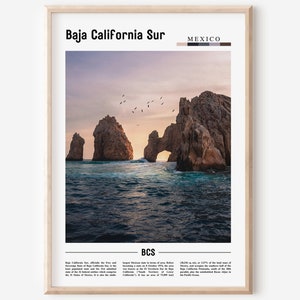 Baja California Sur Print, Baja California Sur Poster, Baja California Sur Wall Art, Minimal Travel Print, City Poster, Oil Painting Poster