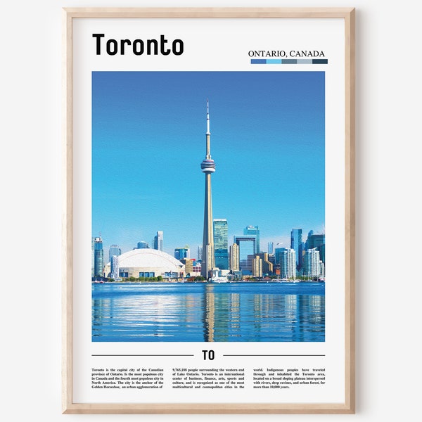 Toronto Print, Toronto Poster, Toronto Wall Art, Oil Painting Poster, Colorful City Print, City Artwork, Travel Artwork, Travel Wall Art