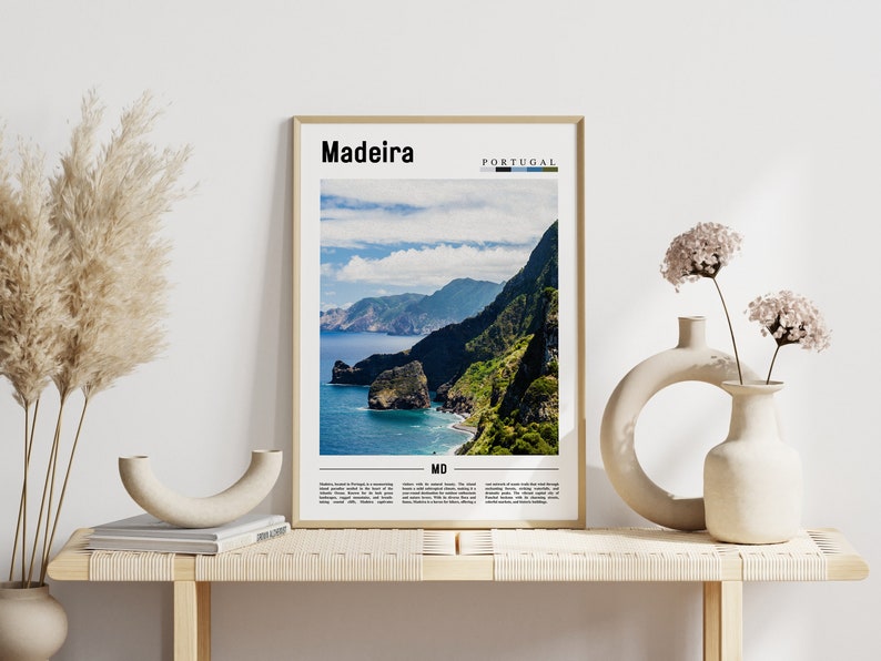 Madeira-affisch, Madeira-tryck, Madeiras väggkonst, Europafoto, Europa-affisch, Europa-tryck, Reseaffisch bild 2