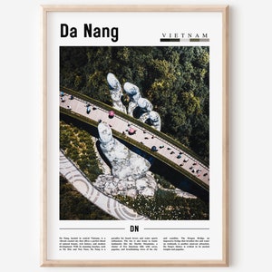 Cartaz de Da Nang, Impressão de Da Nang, Arte de parede de Da Nang, Impressão da Ásia, Cartaz da Ásia, Foto da Ásia, Cartaz de viagem mínimo