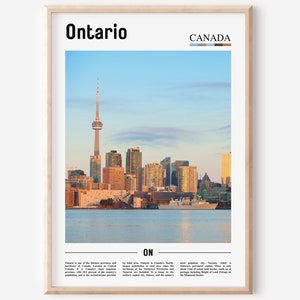Ontario Print, Ontario Poster, Ontario Wall Art, Oil Painting Poster, Colorful City Print, City Artwork, Travel Artwork, Travel Wall Art