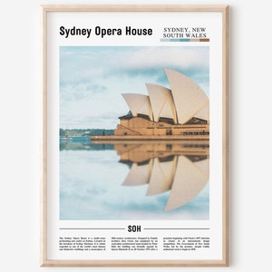 Sydney Opera House Print, Sydney Opera House Poster, Sydney Opera House Wall Art, Minimal Travel Print, City Poster, Oil Painting Poster