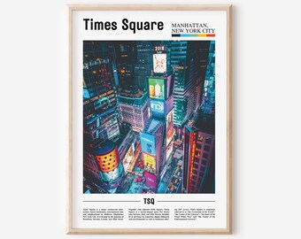 Times Square Print, Times Square Poster, Times Square Wall Art, Oil Painting Poster, City Print, City Artwork,Travel Artwork,Travel Wall Art
