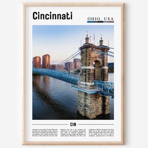 Cincinnati Print, Cincinnati Poster, Cincinnati Wall Art, Verenigde Staten Foto, Verenigde Staten Poster, Verenigde Staten Print, Travel Poster