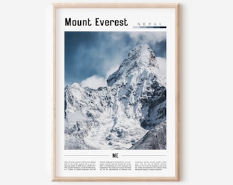 Mount Everest Poster, Mount Everest Print, Mount Everest Wall Art, Asia Print, Asia Poster, Asia Photo, Travel Poster