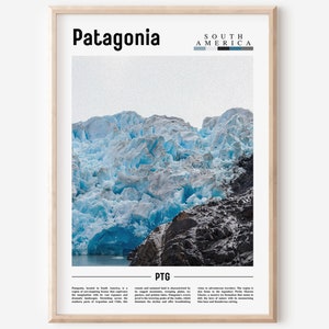 Patagonia Poster, Patagonia Print, Patagonia Wall Art, South America Poster, South America Print, Travel Poster