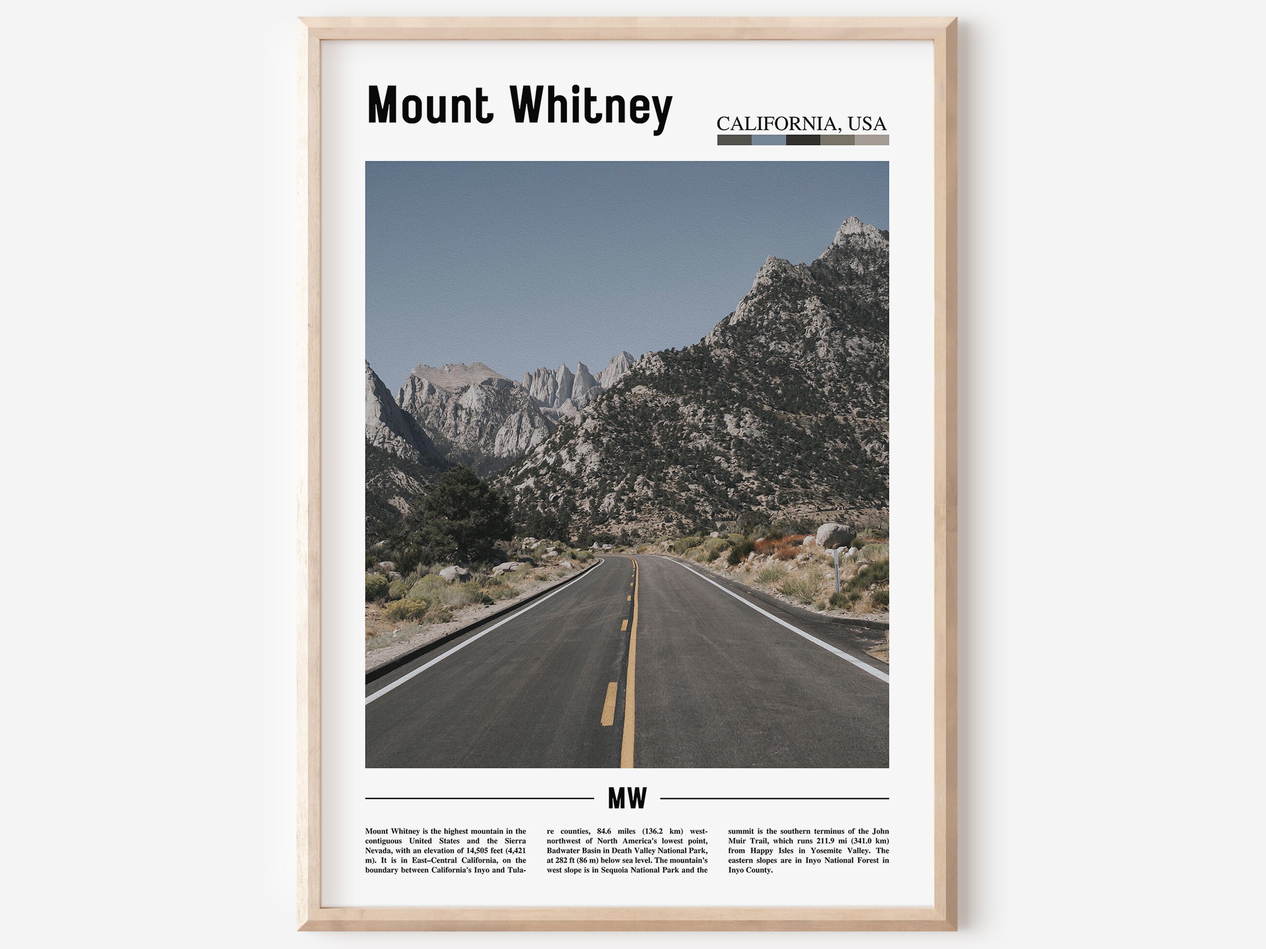 Mount Whitney Print, Mount Whitney Poster, Mount Whitney Wall Art, Minimal  Travel Print, Minimal City Poster Destination,oil Painting Poster - Etsy UK