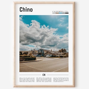 Chino Print, Chino Poster, Chino Wall Art, Minimal Travel Print, Minimal City Poster, Travel Destination, City Print, Oil Painting Poster