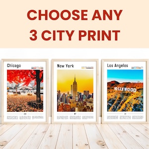 Set Of 3 Travel Print, Set Of 3 City Print, Vintage Travel Print, Travel Retro Poster Set Of 3, Gallery Set Of 3 Print
