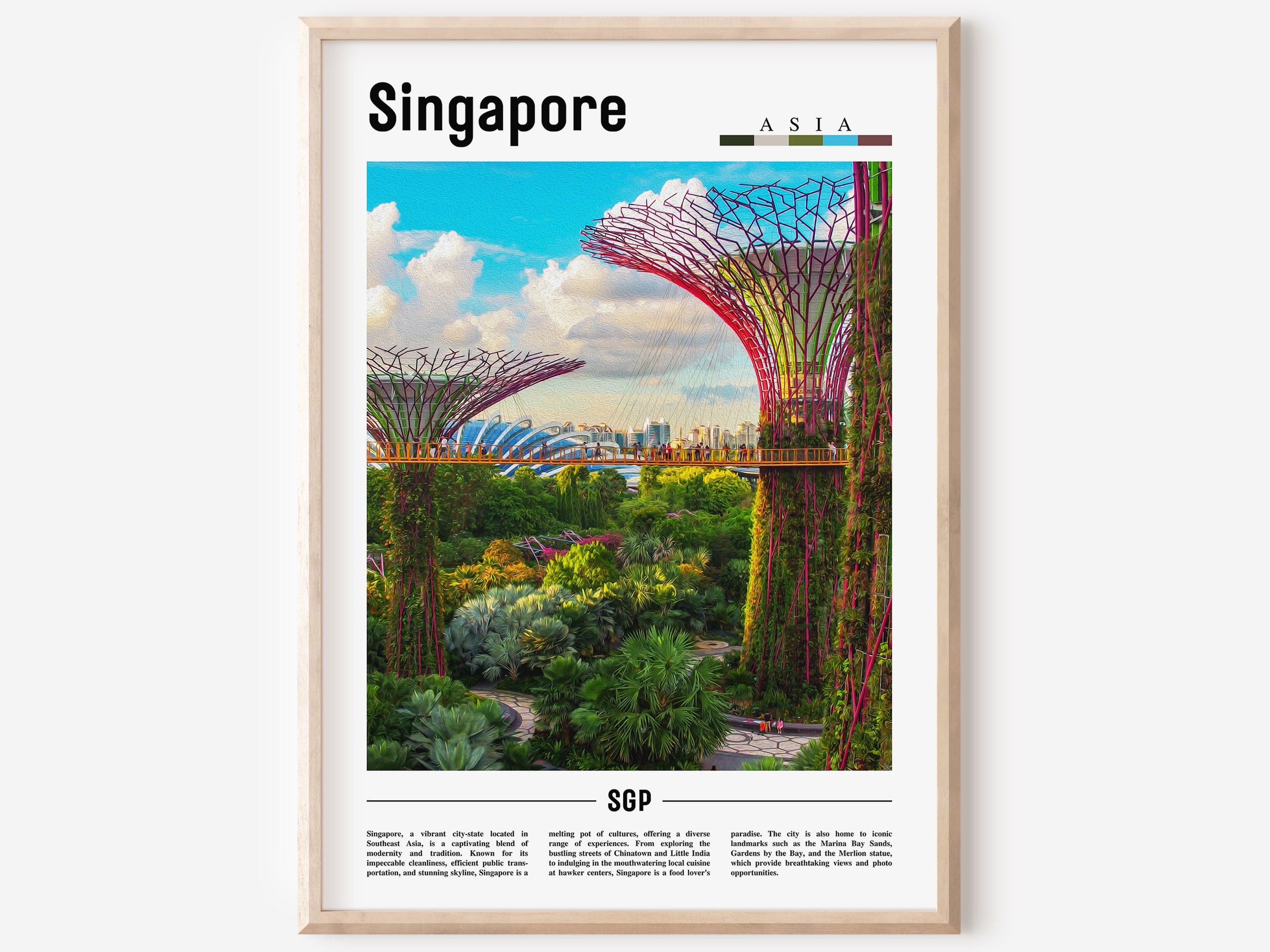 額装ポスター シンガポール・ウィンドウズ Peranakan Windows: Everlasting Prosperity – Eagle's Eye Art Gallery