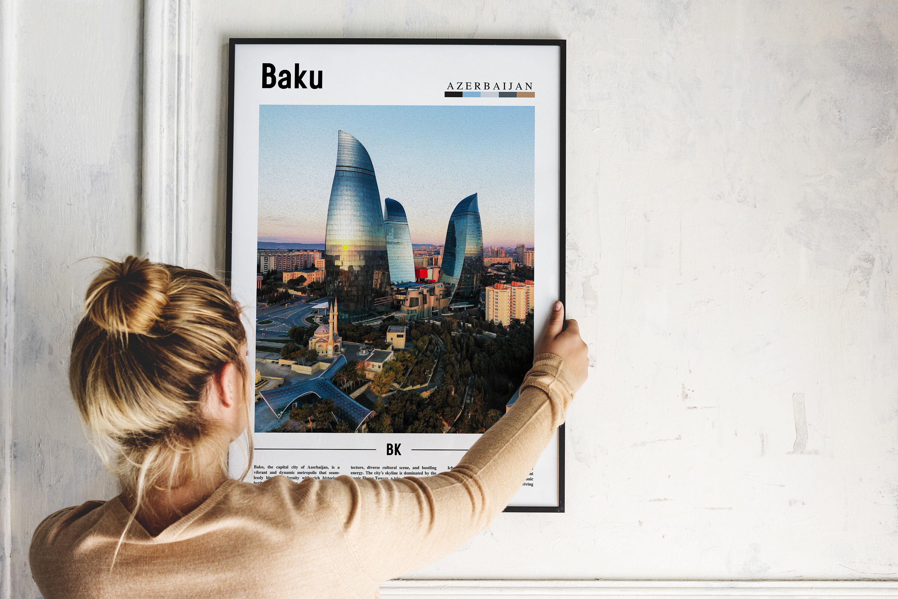 Baku Poster Baku Print Baku Wall Art Asia Print Asia Etsy