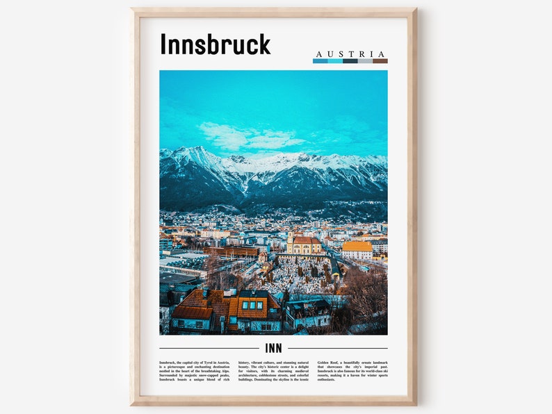 Innsbruck Poster Innsbruck Print Innsbruck Wall Art Europe Etsy