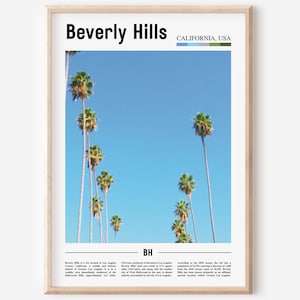 Beverly Hills Print, Beverly Hills Poster, Beverly Hills Wall Art, Oil Painting Poster, City Artwork, Travel Artwork, Travel Wall Art