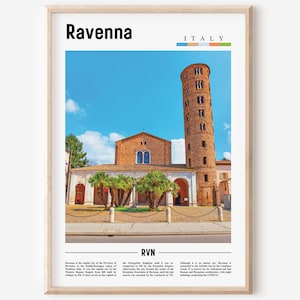 Ravenna Print, Ravenna Poster, Ravenna Wall Art, Italy Poster, Italy Print, Italy Wall Art, Minimal Travel Poster
