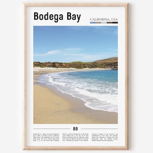 Bodega Bay Print, Bodega Bay Poster, Bodega Bay Wall Art, Oil Painting Poster, Colorful City Print, City Artwork, Travel Artwork, Travel Art