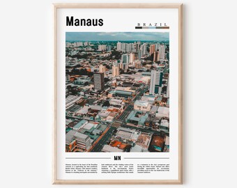 Cartel de Manaus, Impresión de Manaus, Arte de pared de Manaus, Cartel de América del Sur, Impresión de América del Sur, Cartel de viaje