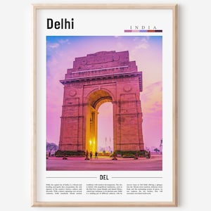 Delhi Poster, Delhi Print, Delhi Wall Art, Asia Print, Asia Poster, Asia Photo, Minimal Travel Poster