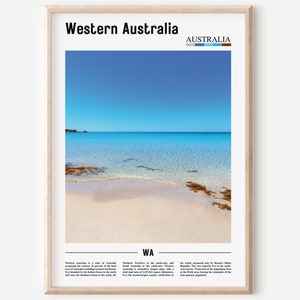 Western Australia Print, Western Australia Poster, Western Australia Wall Art, Oil Painting Poster, City Artwork, Travel Artwork, Travel Art