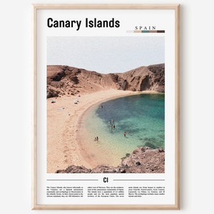 Canary Islands Poster, Canary Islands Print, Canary Islands Wall Art, Spain Photo, Spain Poster, Spain Print, Minimal Travel Poster