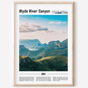 Blyde River Canyon Poster, Blyde River Canyon Print, Blyde River Canyon Wall Art, Minimal Travel Print, Travel Destination