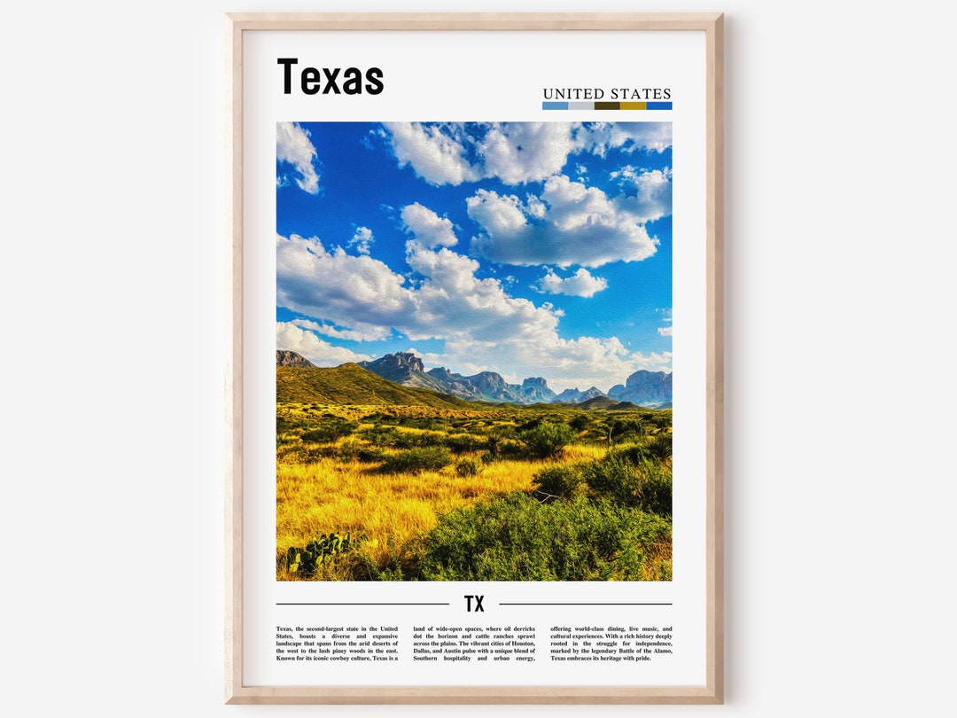 Texas Poster, Texas Print, Texas Wall Art, Texas Photo, United States ...