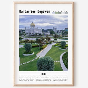Bandar Seri Begawan Poster, Bandar Seri Begawan Print, Bandar Seri Begawan Wall Art, Asia Print, Asia Poster, Asia Photo