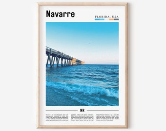 Navarra Poster, Navarra Poster, Navarra Wandkunst, Ölgemälde Poster, Bunte Stadt Druck, Stadt Kunstwerk, Reise Kunstwerk, Reise Wandkunst