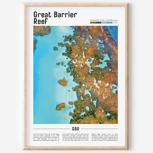 Great Barrier Reef Print, Great Barrier Reef Poster, Great Barrier Reef Wall Art, Oil Painting Poster,City Artwork,Travel Artwork,Travel Art