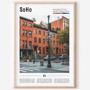 SoHo Print, SoHo Poster, SoHo Wall Art, Oil Painting Poster, Colorful City Print, City Artwork, Travel Artwork, Travel Wall Art