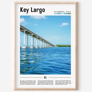 Key Largo Print, Key Largo Poster, Key Largo Wall Art, Oil Painting Poster, Colorful City Print, City Artwork,Travel Artwork,Travel Wall Art