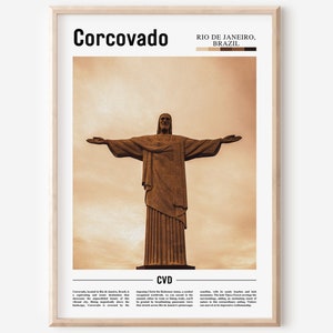 Corcovado Poster, Corcovado Print, Corcovado Wall Art, South America Poster, South America Print, Travel Poster